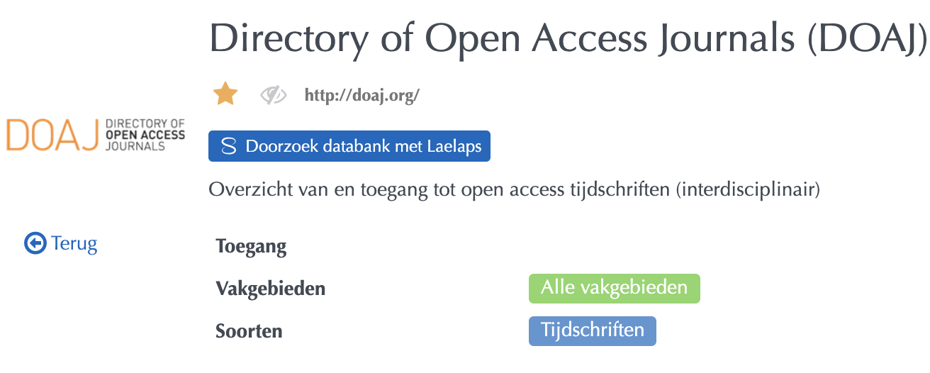 Databanken (5): Directory Of Open Access Journals (DOAJ) | In 't Wasdom